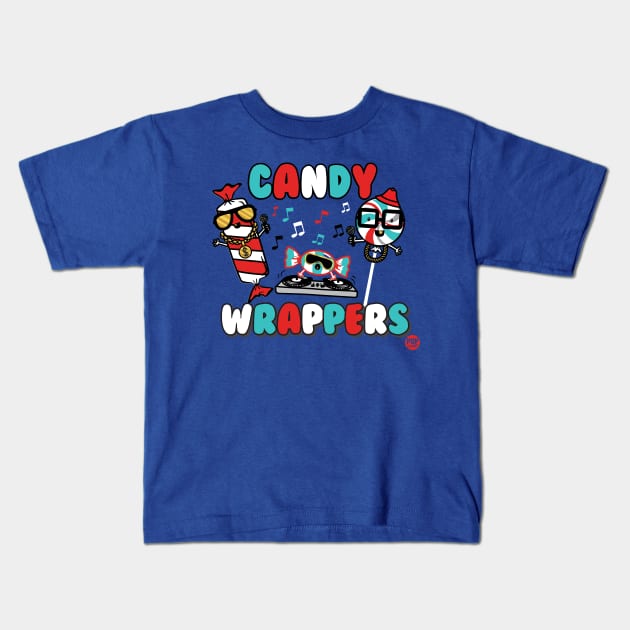 CANDY WRAPPERS Kids T-Shirt by toddgoldmanart